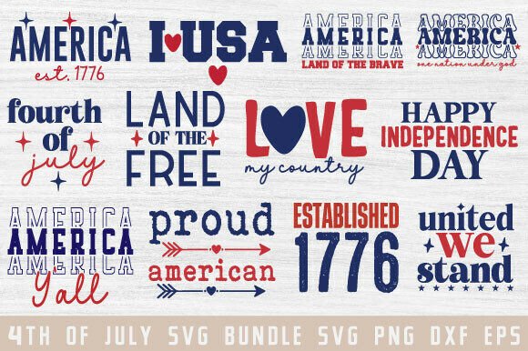 4th of July SVG Bundle: Patriotic SVG Bu