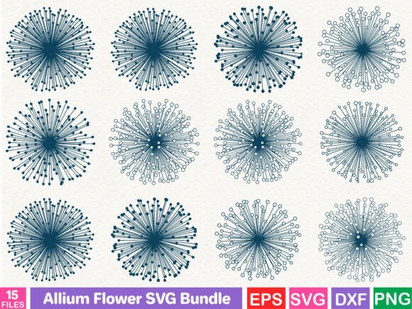 Allium Flower SVG Bundle