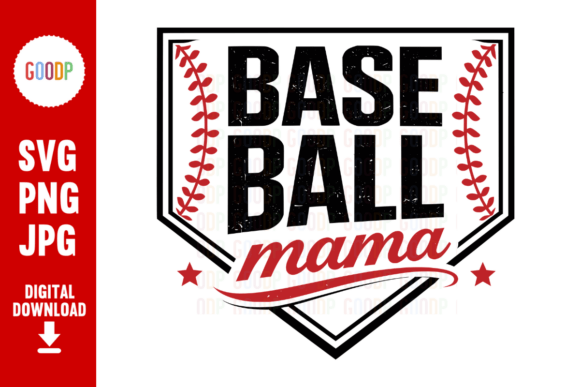 Baseball Mama Home Plate SVG