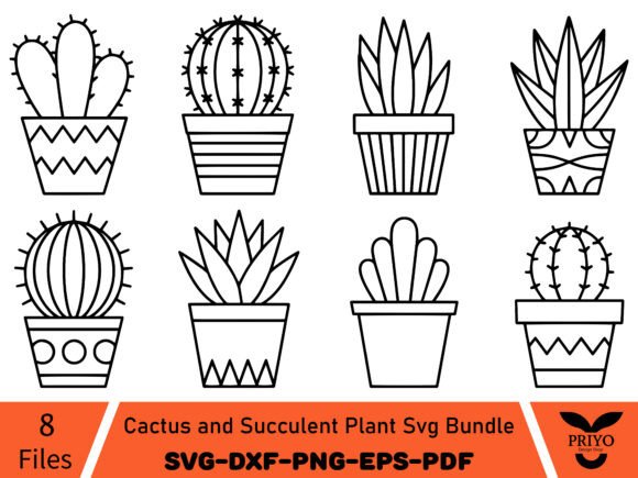Cactus and Succulent Plant SVG Bundle