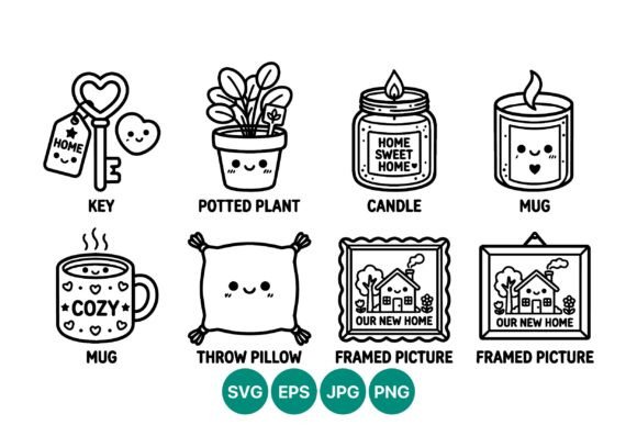 Cozy Home Key Plant Candle Mug Pillow