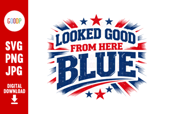 Looked Good from Here Blue SVG
