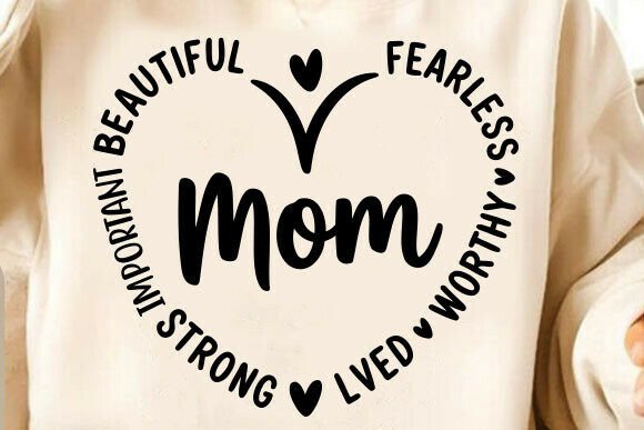 Mom Heart SVG Design, Mother s Day, Mom