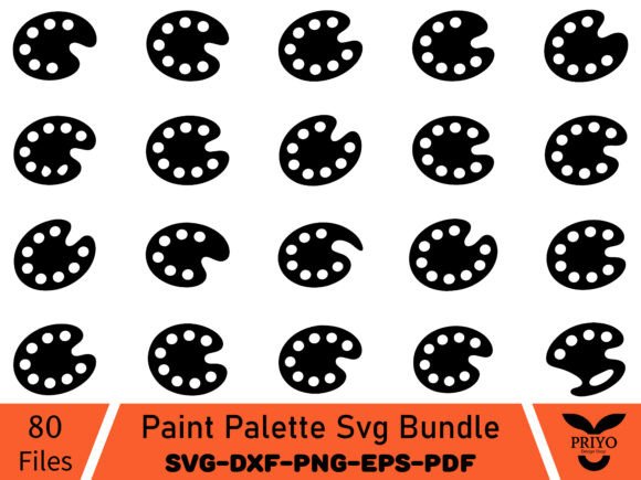 Paint Palette SVG Bundle