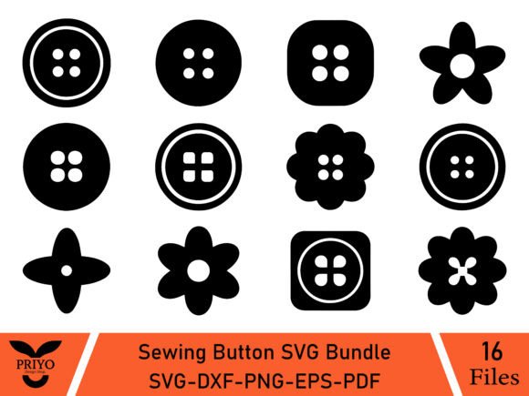 Sewing Button SVG Bundle