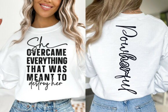 She Overcame Everything PowHERful SVG