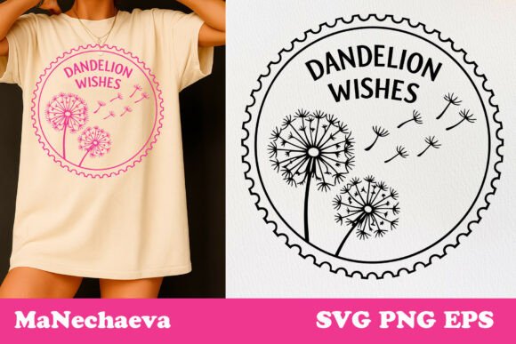 Spring Postal Stamp SVG Dandelion