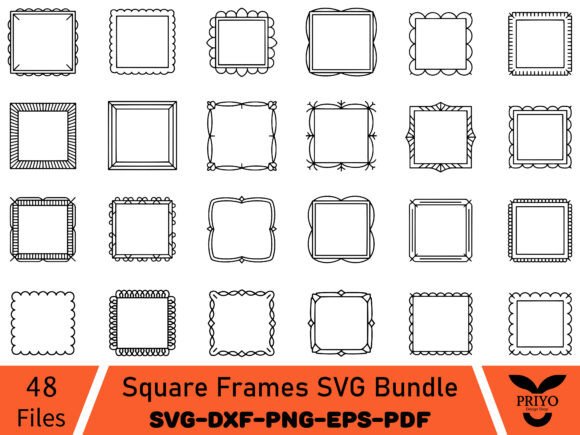 Square Frames SVG Bundle